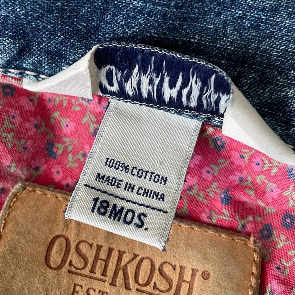 OshKosh B'gosh Kids' Denim Jacket with Floral Accents